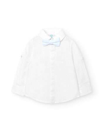 Camisa lino con pajarita - 718242 - Boboli