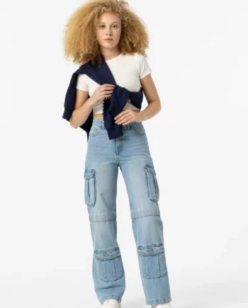 Pantalón vaquero cargo - 10056310 - Tiffosi