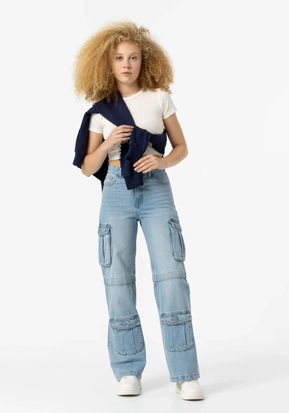 Pantalón vaquero cargo - 10056310 - Tiffosi