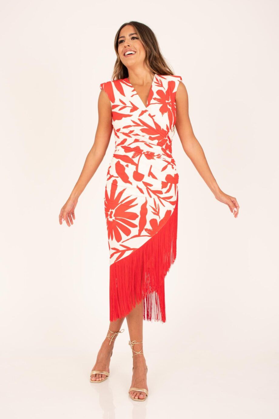 Vestido midi flecos - 8468 - Dolcezza
